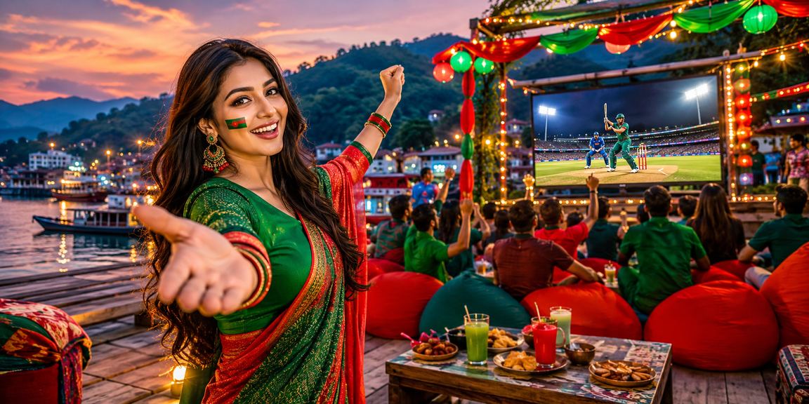 রাঙামাটিতে ক্রিকেট বেটিং উপভোগ করছেন এক দর্শক